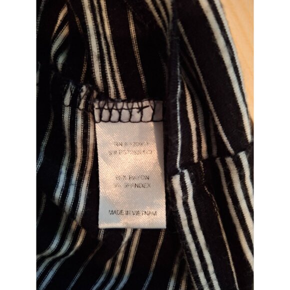 C Sleeveless Scoop Neck Dress Womens Size S Black White Stripes Casual Wear - Picture 6 of 9